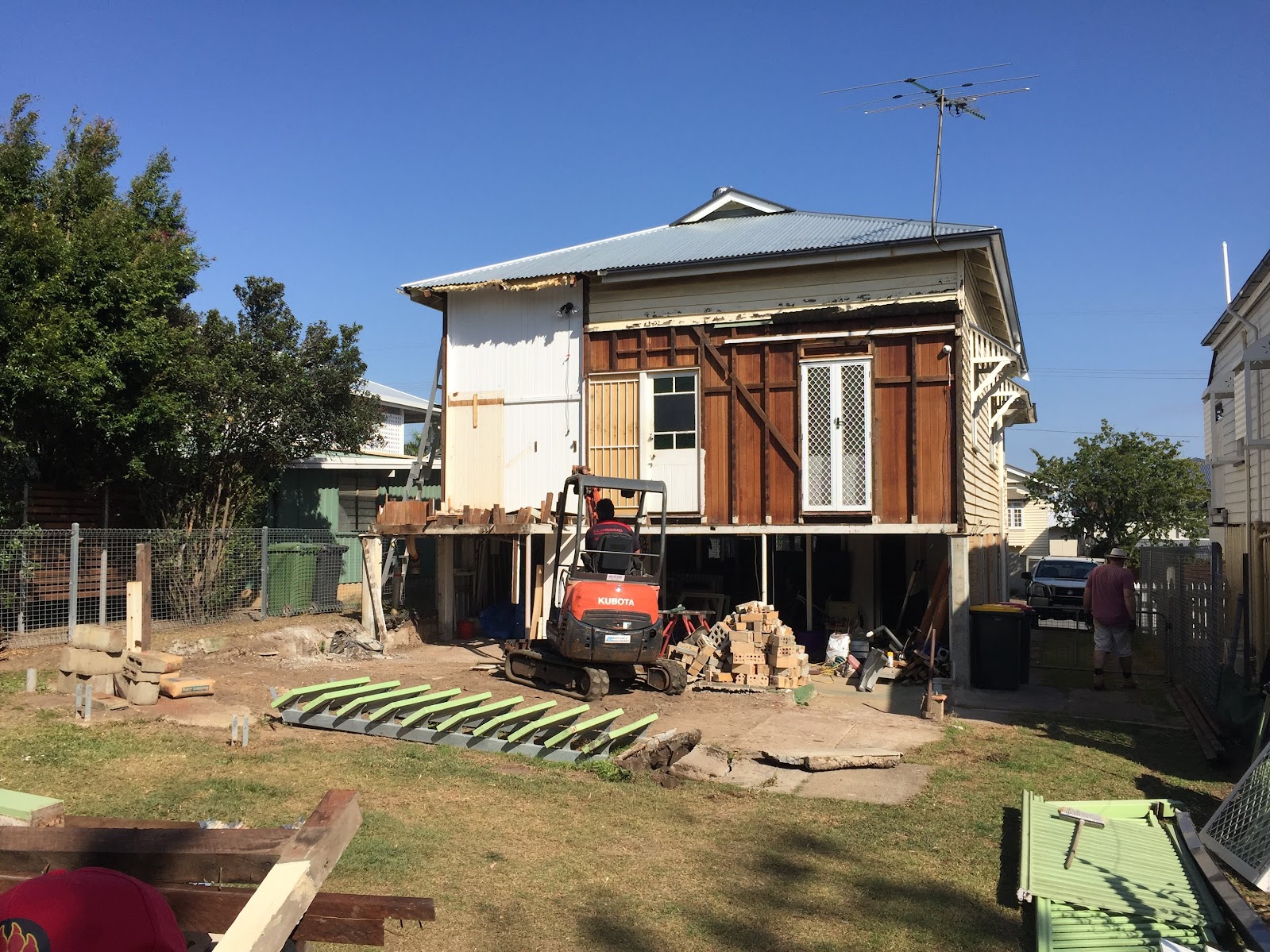 Queenslander home renovation in progress